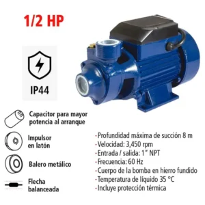 Bomba Hidráulica Periférica, IUSA, Primo de 1/2 HP