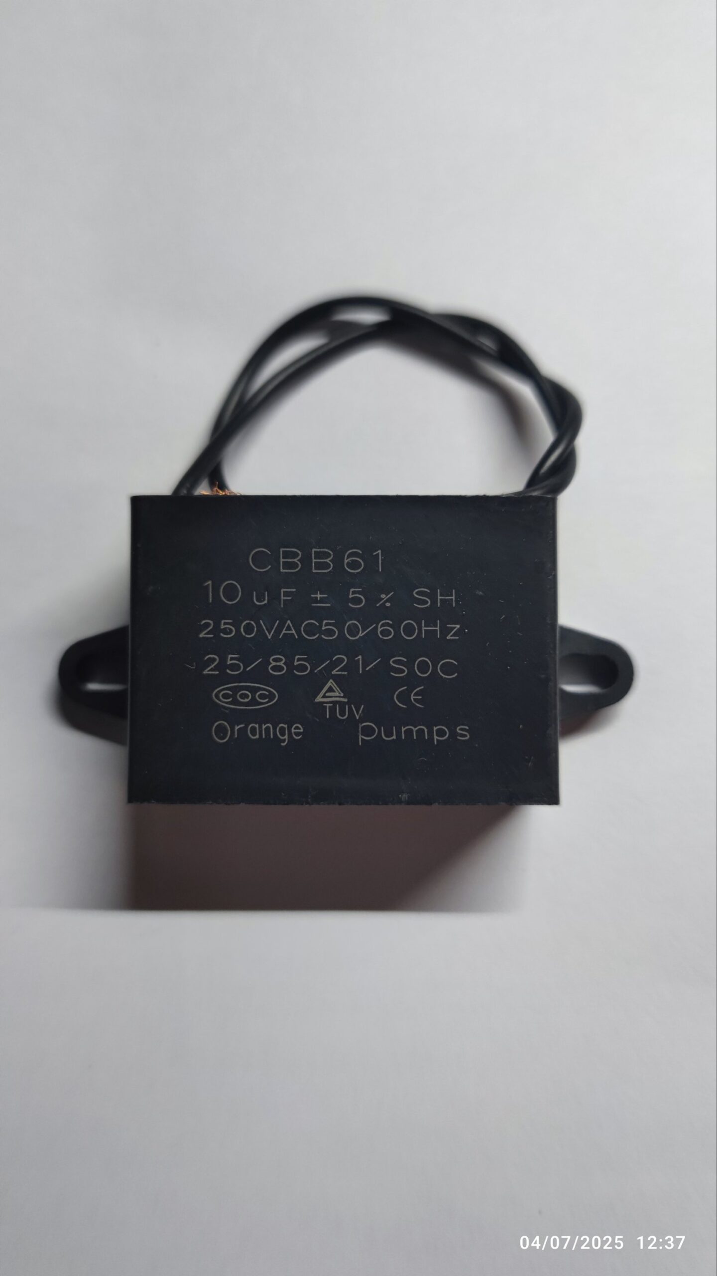 Capacitor para Ventilador 10uf