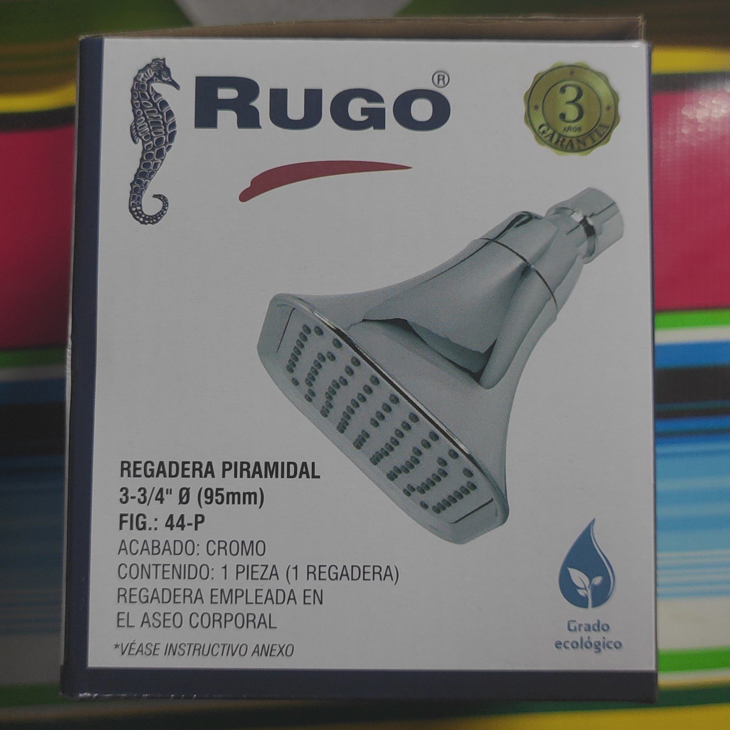 Regadera Piramidal 3 3/4 (95mm) Rugo Fig 44-P